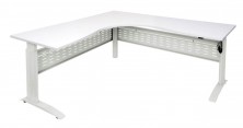 SE18187 Rapid Span 1800 X 1800 X 700 Electric Workstation. White Or Beech Top. Silver Or White Frame